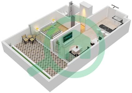 Samana Greens - 1 Bedroom Apartment Unit 1-FLOOR 1 Floor plan