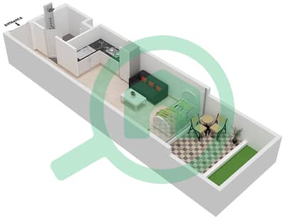 萨马纳绿洲公寓 - 单身公寓单位3-5 -FLOOR1戶型图