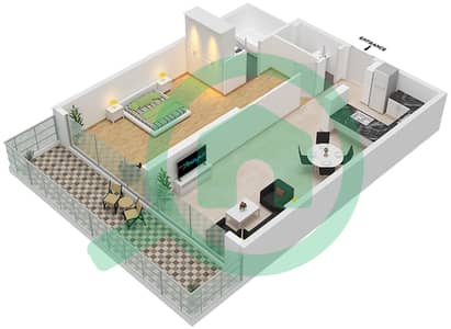 Kiara - 1 Bedroom Apartment Unit 4--FLOOR-2 Floor plan
