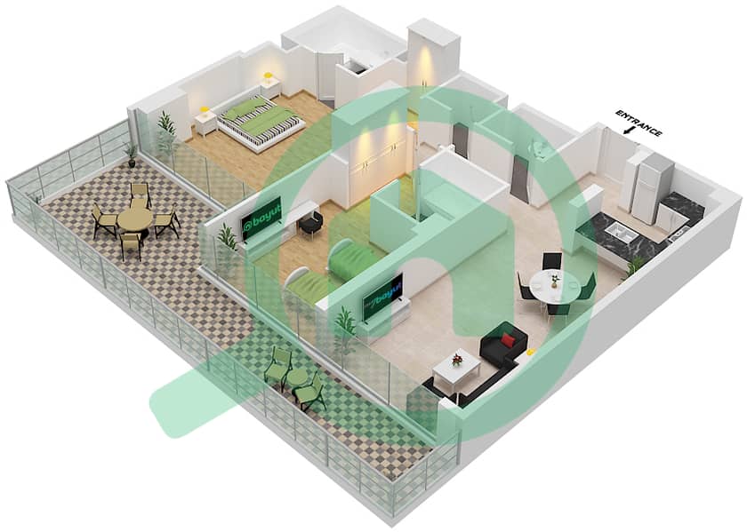 Kiara - 2 Bedroom Apartment Unit 6-FLOOR-2 Floor plan Floor-2 interactive3D