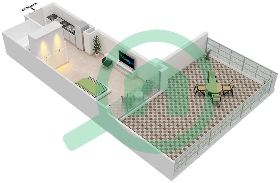 琪亚拉公寓 - 公寓单位1-FLOOR-3戶型图 Floor-3 interactive3D