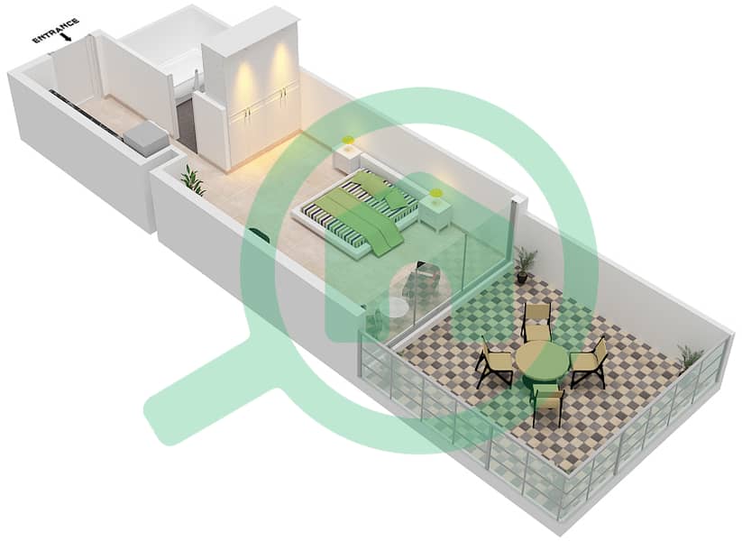Kiara -  Apartment Unit 2-FLOOR-3 Floor plan Floor-3 interactive3D
