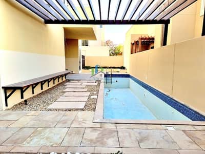 4 Bedroom Villa for Rent in Al Raha Gardens, Abu Dhabi - VACANT HUGE 4BR+M | POOL | GARDEN  | ARABESQUE DESIGN |