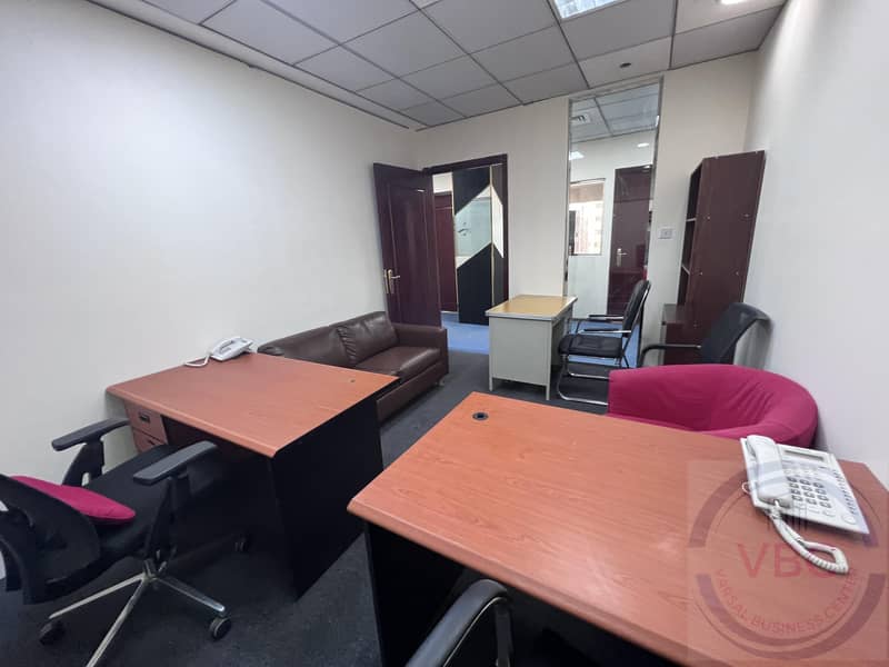 AED 24,999 FULLY FURNISHED CHILLER FREE OFFICE  FOR A YEAR