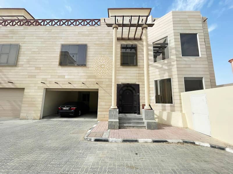 SPACIOUS COMPOUND CORNER VILLA WITH 4 BEDROOM AND MAID ROOM FOR RENT IN KHALIFA CITY A