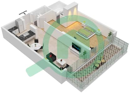Kiara - 1 Bedroom Apartment Unit 7-FLOOR-3 Floor plan