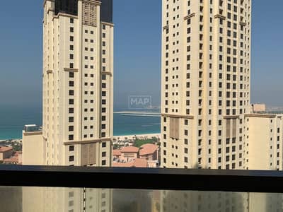 3 Bedroom Flat for Rent in Jumeirah Beach Residence (JBR), Dubai - FURNISHED 3 BHK APARTMENT WITH SEA VIEW AND MAIDS ROOM