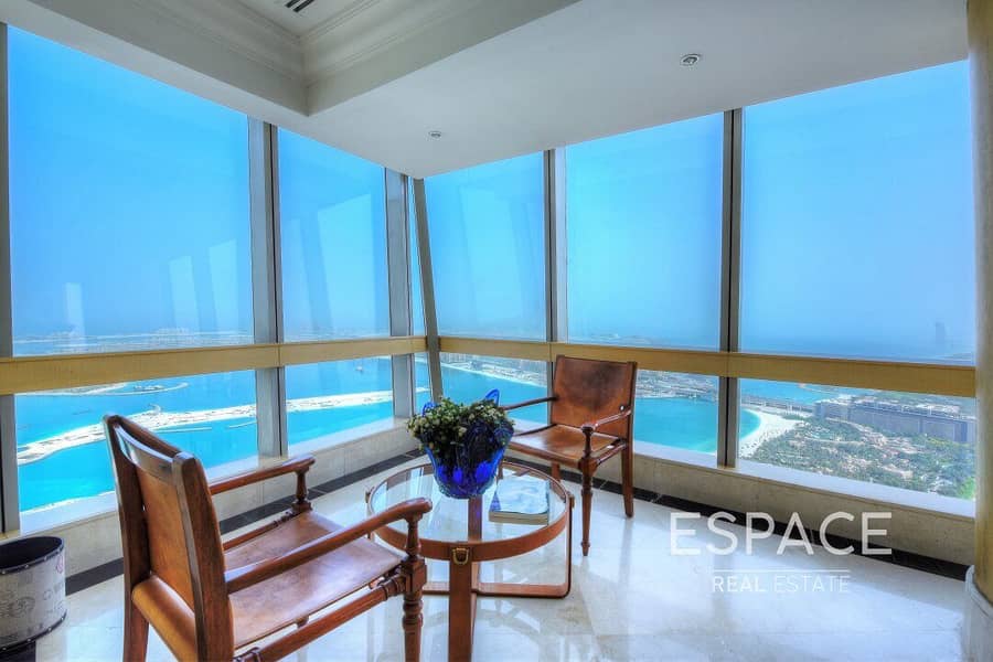 位于迪拜码头，海洋塔楼 5 卧室的顶楼公寓 1300000 AED - 4789536