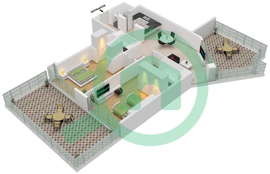 Kiara - 3 Bedroom Apartment Unit 9-FLOOR-3 Floor plan Floor-3 interactive3D