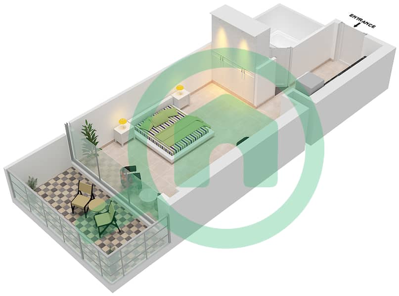 Kiara -  Apartment Unit 1-FLOOR-4-19 Floor plan Floor-4-19 interactive3D