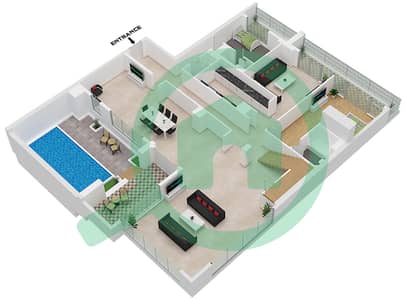 Al Zeina Building F - 5 Bedroom Apartment Type SV1 FLOOR G-12 Floor plan