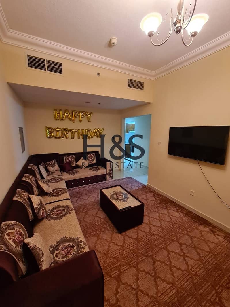 Ready to Move in 1BHK Furnished Apartment for Rent in Goldcrest Tower, Ajman