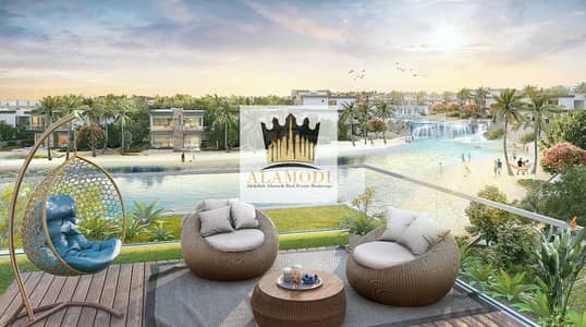 4 Bedroom Villa for Sale in Damac Lagoons, Dubai - Own your private townhouse villa in Dubai beside a Crystal lagoon