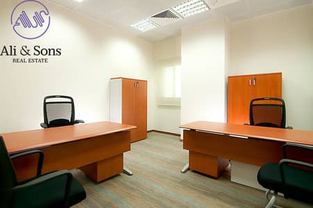 Office for Rent in Umm Al Nar, Abu Dhabi - Fully Furnished | 4 Payments | No Agents Fee