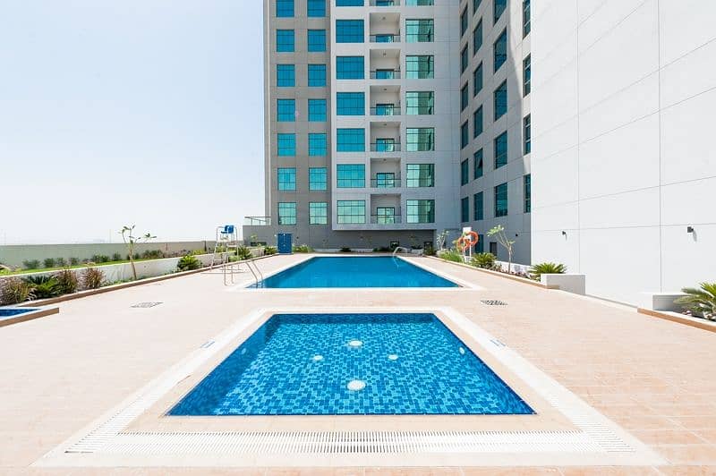 Lovely 1 B/R  (Chiller Free) | Balcony &  Pool| Dubai Silicon Oasis