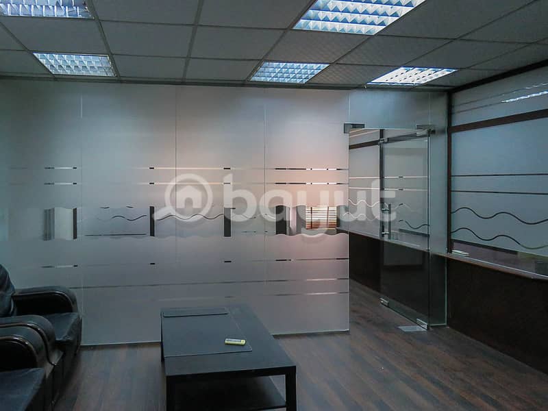 SPACIOUS OFFICE (1413 Sq. ft) with Pantry and wash room - Bur-Dubai, Khalid Bin Walid Road, Opp. Palm Beach