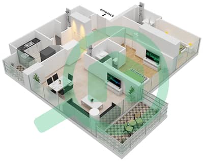 Jasmine A - 2 Bedroom Apartment Unit 2A FLOOR 4 Floor plan