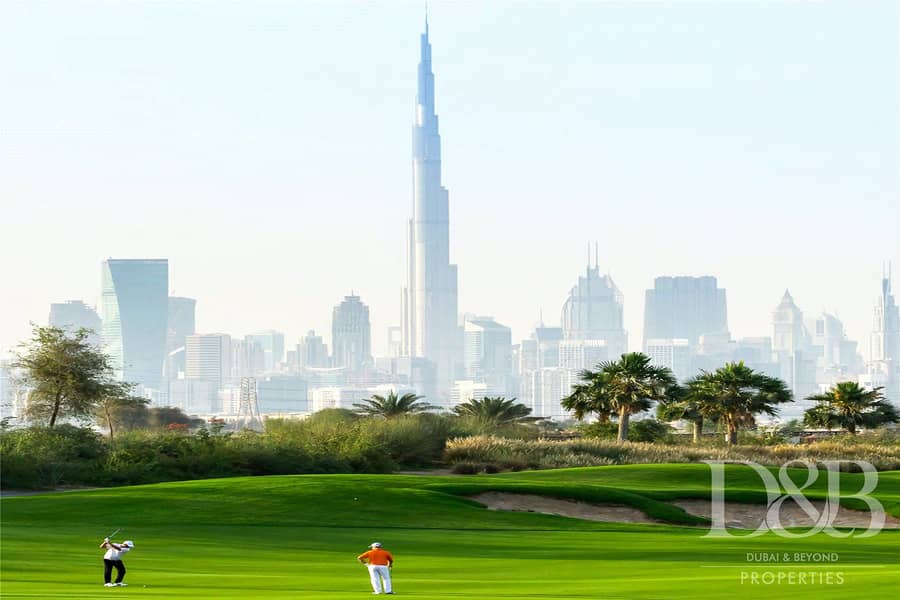 Front Row | Facing Green Field & Burj Khalifa