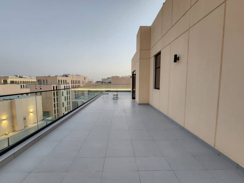 Luxury finishing brand new 2BR in Al Mamsha with big terrace kitchen appliances and maid room
