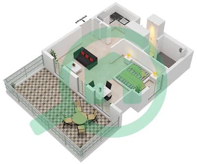 Noor 1 - Studio Apartment Type H Floor plan