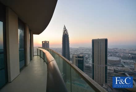2 Bedroom Flat for Rent in Downtown Dubai, Dubai - High Floor | Sea View | Spacious 2BR Apartment