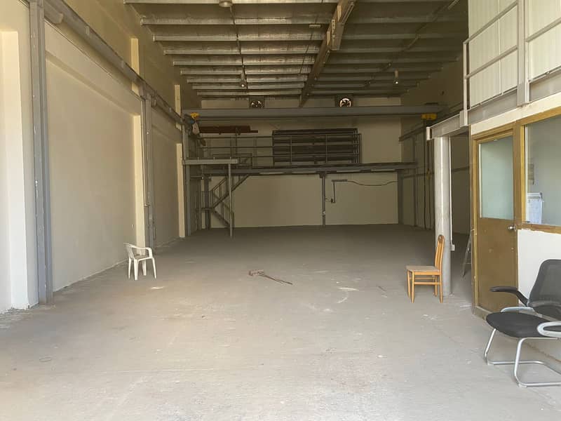 35KWA/3200 sqft warehouse for rent on main Road in Jurf Ajman