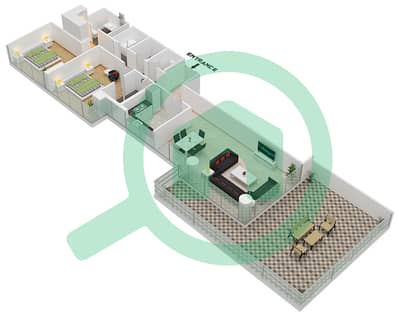 Jasmine A - 2 Bedroom Apartment Unit 1 FLOOR 2 Floor plan