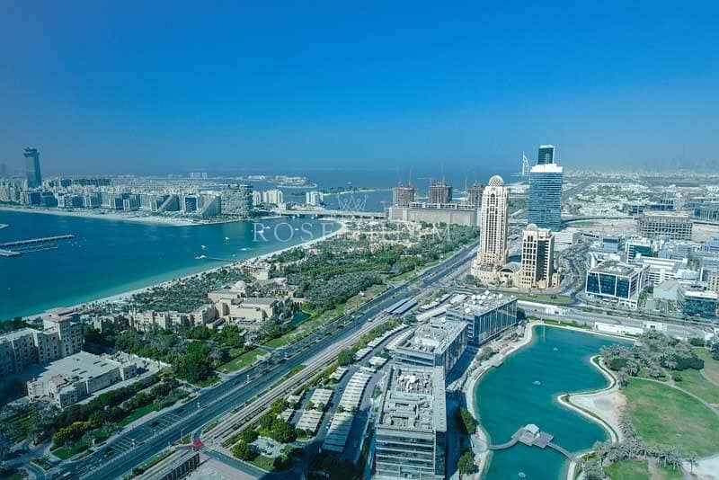 位于迪拜码头，滨海拱廊大厦 4 卧室的顶楼公寓 460000 AED - 5465957