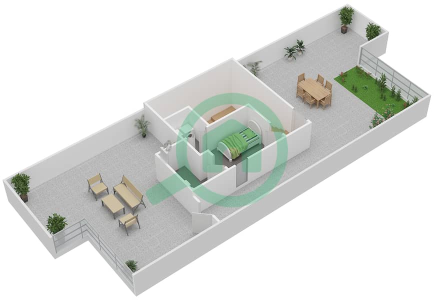 المخططات الطابقية لتصميم النموذج 2G فیلا 4 غرف نوم - جميرا لاكشري Second Floor interactive3D