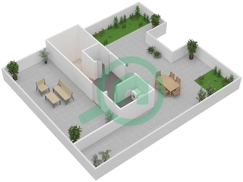 المخططات الطابقية لتصميم النموذج 01F فیلا 4 غرف نوم - جميرا لاكشري Second Floor interactive3D