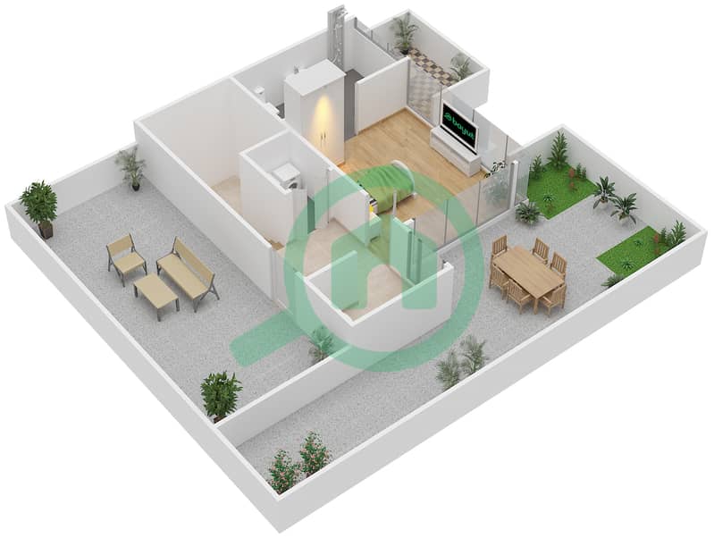 Джумейра Лакшери - Вилла 5 Cпальни планировка Тип 01G Second Floor interactive3D