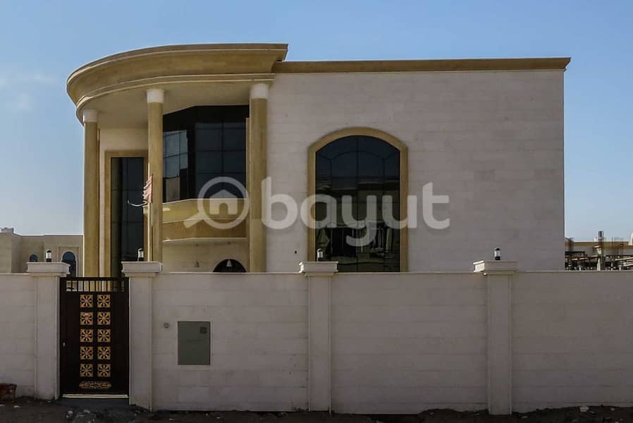 VILLA AVAILBLE FOR RENT 5 BEDROOMS WITH MAJLIS HALL IN AL AL RAQAIB AJMAN 100,000/- AED YEARLY