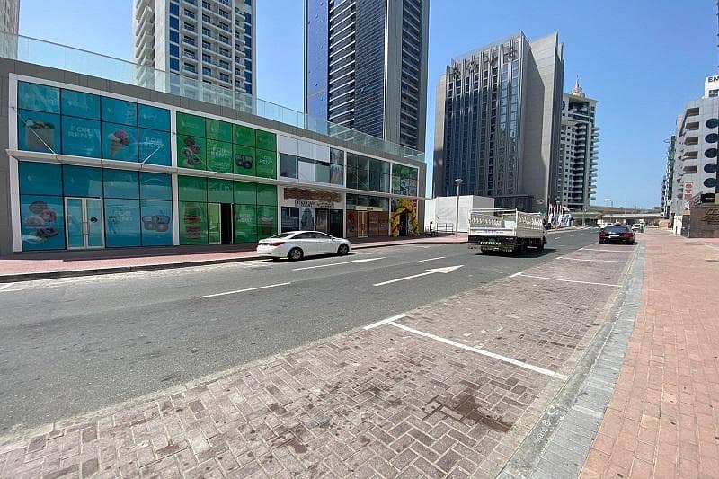 Road Facing Retail available for Rent at Dubai Marina.