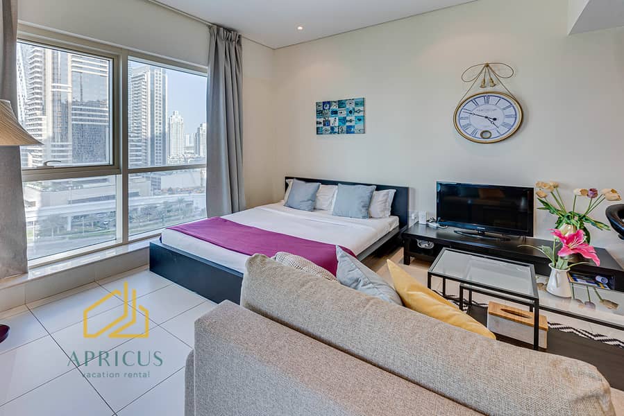 Sea View Studio in Royal Oceanic Tower | 10min from JBR Beach