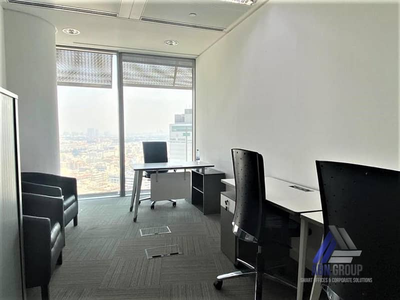 Fitted Office -Suitable For 3 staff- Dewa Internet Including -Linked with Metro