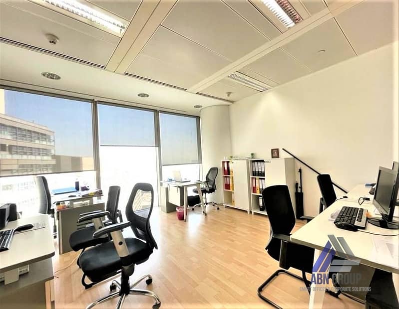 Independent Office |  3 Cabins Reception Area  &  Meeting  Room  |  1000sqft in BurJuman Business Tower