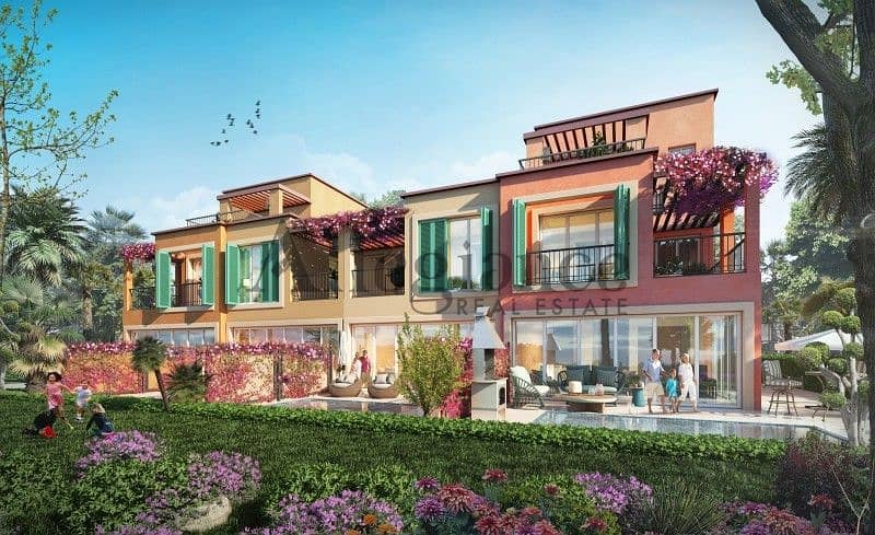 位于大马士革湖住宅，尼斯别墅 4 卧室的联排别墅 1445000 AED - 5827589