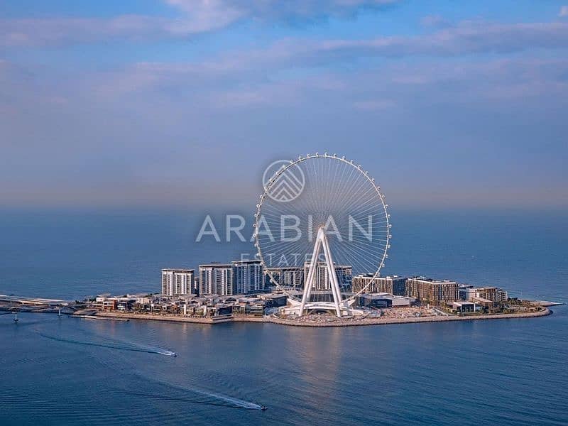 Overlooking Ain Dubai and Full Sea View | Huge Balcony