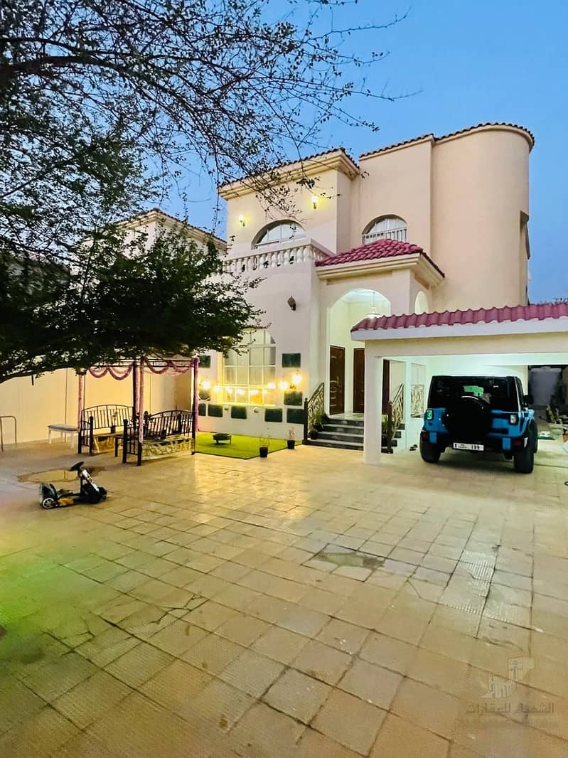 An elegant villa for rent, excellent finishes, in a distinctive residential area in the Emirate of Ajman