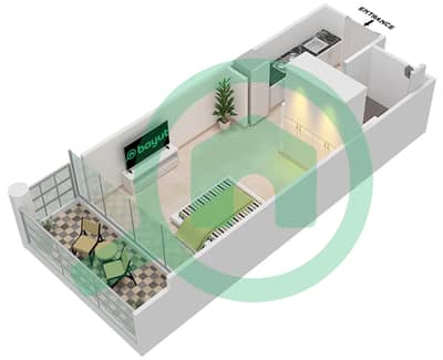 Golf Panorama A - Studio Apartment Unit 4 FLOOR 3-5 Floor plan