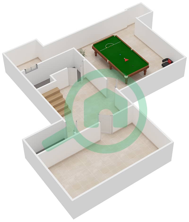 Sienna Lakes - 5 Bedroom Villa Type AZALEA Floor plan Basment interactive3D