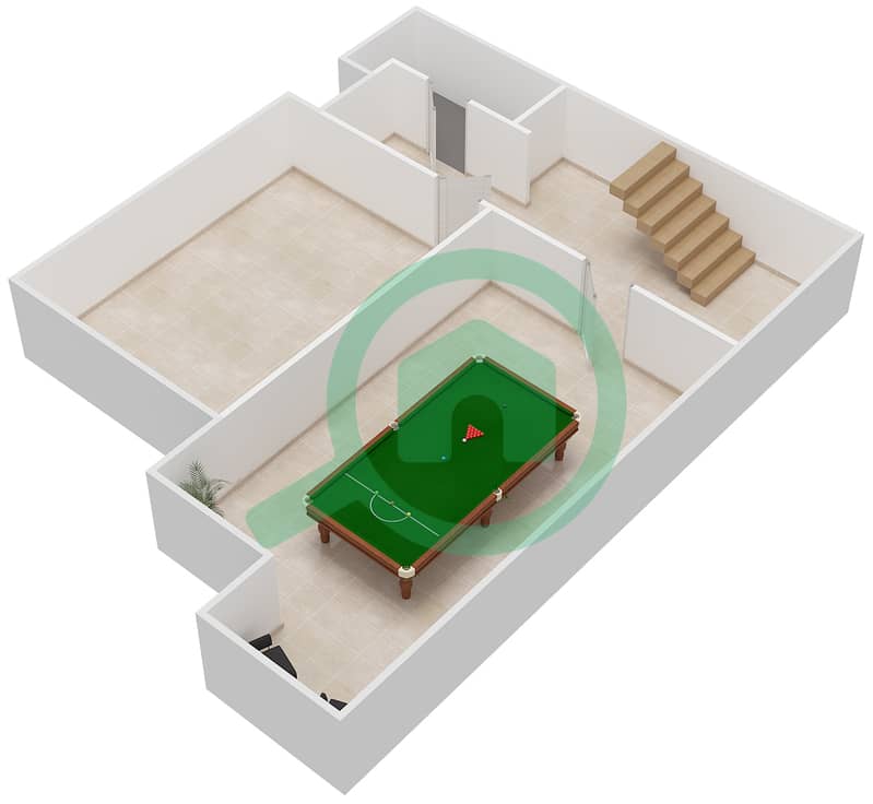 المخططات الطابقية لتصميم النموذج SANTA FE فیلا 5 غرف نوم - بحيرات سيينا Basment interactive3D