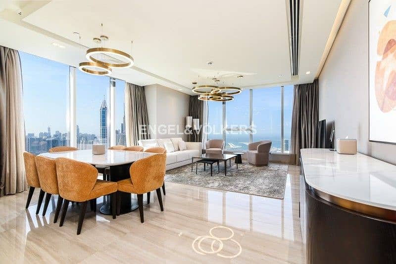 位于迪拜媒体城，迪拜阿瓦尼棕景套房酒店 3 卧室的顶楼公寓 390000 AED - 5629973