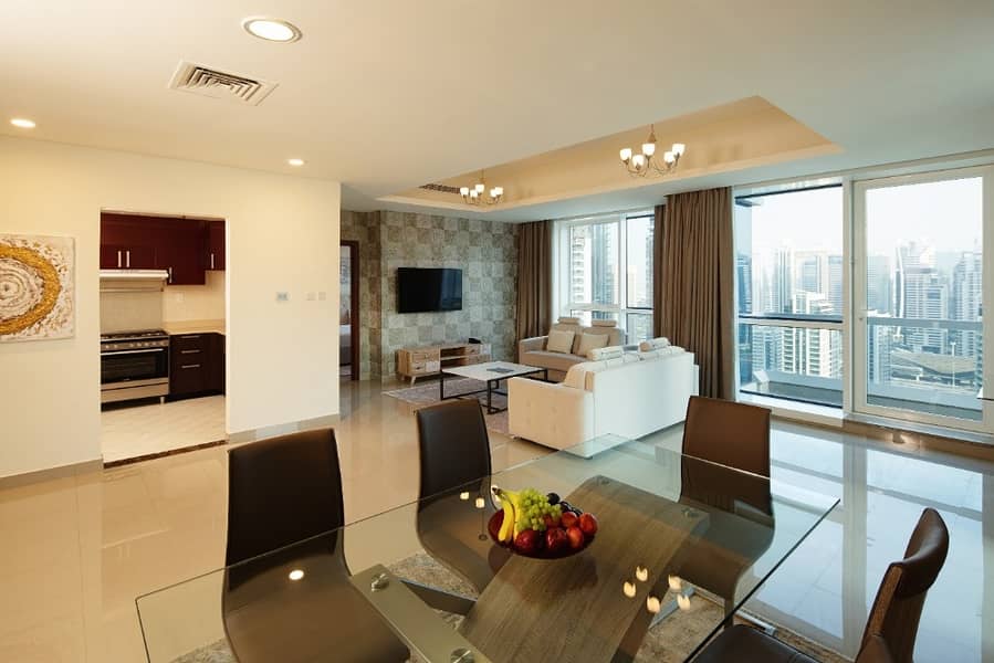 位于迪拜码头，巴塞洛公寓 2 卧室的酒店式公寓 16500 AED - 4481359