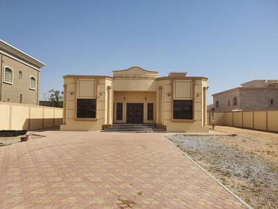 For rent villa in Ajman Al Hamidiyah An area of ​​15,000 square feet, one floor It consists of 3 master rooms, a hall and a maid's council with air co