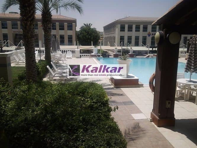 Lake Apartment @  Greens Community  -  Studio with Pool View  & two storage space  - AED. 33 K