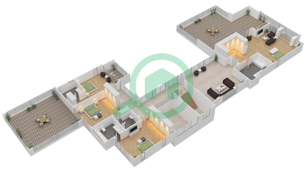 First Floor Sienna Views - 5 Bedroom Villa Type 2 Floor plan First Floor interactive3D