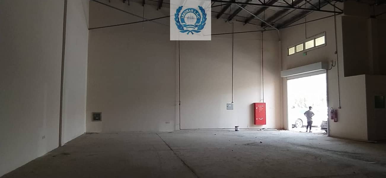 Different size available 2,000 sqft onwards Good For Garage & Auto part in Industrial area Four Sharjah