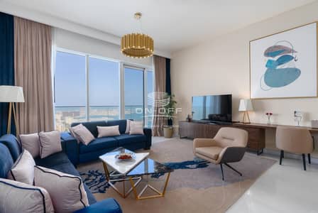فلیٹ 3 غرف نوم للايجار في مدينة دبي للإعلام، دبي - شقة ٣ غرف بفندق أفاني و مباشرة علي البحر و جزيرة النخلة