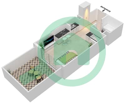 Azizi Star - Studio Apartments Unit 3,7,13,17 Floor 01 Floor plan